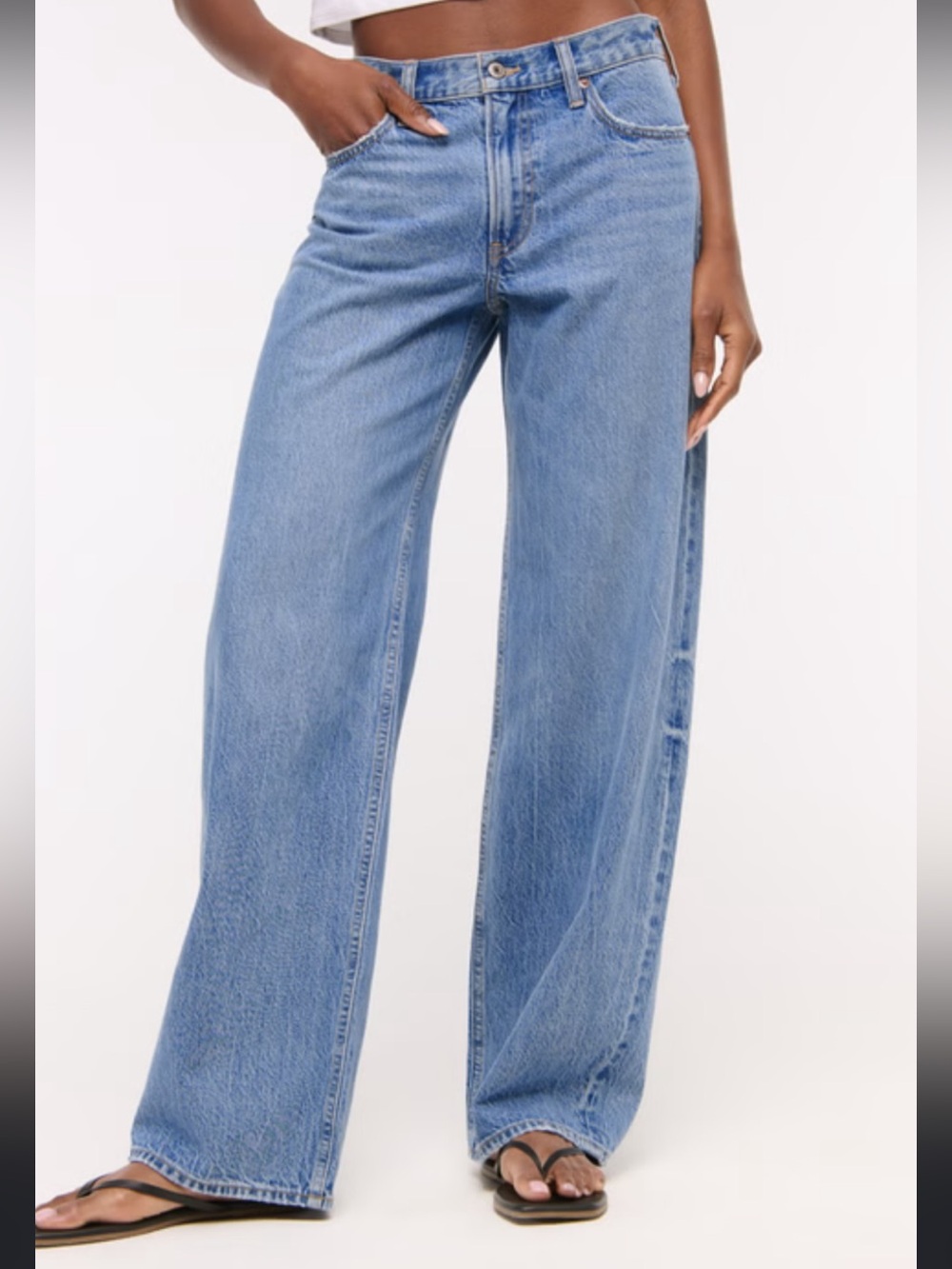 Abercrombie & Fitch Light Blue Wide-Leg Jeans